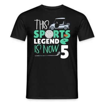 Diese Sportlegende Ist Jetzt 5, Golfspiel 5. - Männer T-Shirt - Schwarz - Vorne - AI Model Male 178 light (178cm)