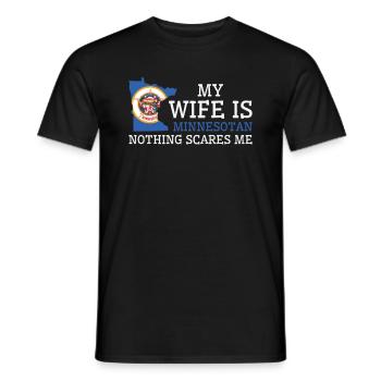 Nichts macht mir Angst Minnesotan Frau Minnesota - Männer T-Shirt - Schwarz - Vorne - AI Model Male 178 light (178cm)