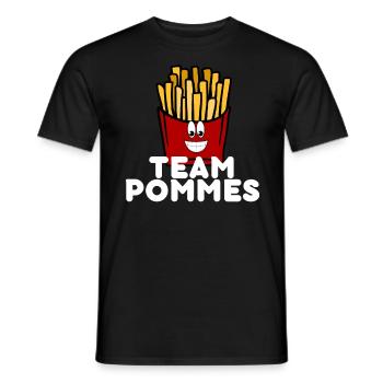 Team Pommes Pommestüte Kartoffel Fritten - Männer T-Shirt - Schwarz - Vorne - AI Model Male 178 light (178cm)