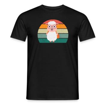 Sheep Flock of sheep Goats Goats Lamb Sheep wool - Men's T-Shirt - black - Front - AI Model Male 178 light (178cm)