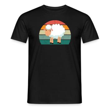 Sheep Flock of sheep Goats Goats Lamb Sheep wool - Men's T-Shirt - black - Front - AI Model Male 178 light (178cm)