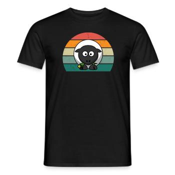 Sheep Flock of sheep Goats Goats Lamb Sheep wool - Men's T-Shirt - black - Front - AI Model Male 178 light (178cm)