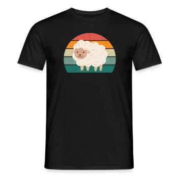 Sheep Flock of sheep Goats Goats Lamb Sheep wool - Men's T-Shirt - black - Front - AI Model Male 178 light (178cm)