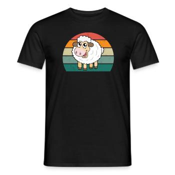 Sheep Flock of sheep Goats Goats Lamb Sheep wool - Men's T-Shirt - black - Front - AI Model Male 178 light (178cm)