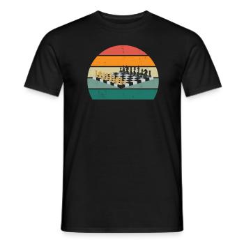 Schachspieler Schachspielerin König Dame Schach - Männer T-Shirt - Schwarz - Vorne - AI Model Male 178 light (178cm)
