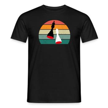 Schachspieler Schachspielerin König Dame Schach - Männer T-Shirt - Schwarz - Vorne - AI Model Male 178 light (178cm)