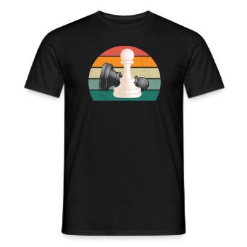 Schachspieler Schachspielerin König Dame Schach - Männer T-Shirt - Schwarz - Vorne - AI Model Male 178 light (178cm)
