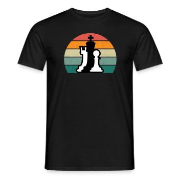 Schachspieler Schachspielerin König Dame Schach - Männer T-Shirt - Schwarz - Vorne - AI Model Male 178 light (178cm)