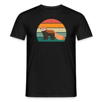 Rote Pandas Rot Panda Bambus Asien Roter Pandabär - Männer T-Shirt - Schwarz - Vorne - AI Model Male 178 light (178cm)