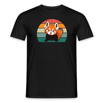 Pandas roux Panda rouge Bambou Asie Panda Rouge Ours - T-shirt homme - noir - Devant - AI Model Male 178 light (178cm)