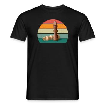 Schachspieler Schachspielerin König Dame Schach - Männer T-Shirt - Schwarz - Vorne - AI Model Male 178 light (178cm)