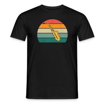 Saxophone Saxophonist Saxophone Music Saxophone Player - Men's T-Shirt - black - Front - AI Model Male 178 light (178cm)