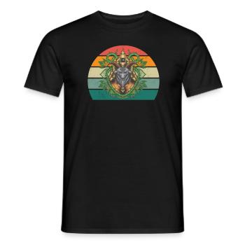 devil devilish satan evil hell fear horror - Men's T-Shirt - black - Front - AI Model Male 178 light (178cm)