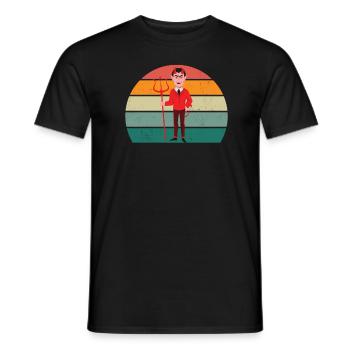 devil devilish satan evil hell fear horror - Men's T-Shirt - black - Front - AI Model Male 178 light (178cm)