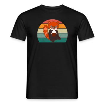 Red Pandas Red Panda Bamboo Asia Red Panda Bear - Men's T-Shirt - black - Front - AI Model Male 178 light (178cm)