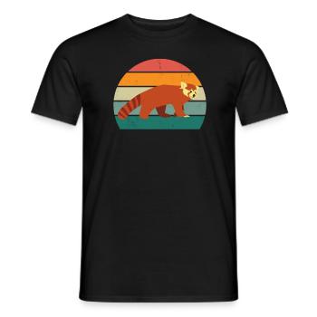 Rote Pandas Rot Panda Bambus Asien Roter Pandabär - Männer T-Shirt - Schwarz - Vorne - AI Model Male 178 light (178cm)