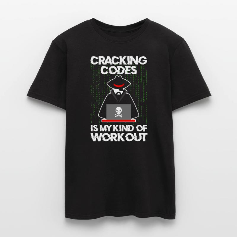 Cybersecurity Professional Hacker Cracking Codes Männer T-Shirt