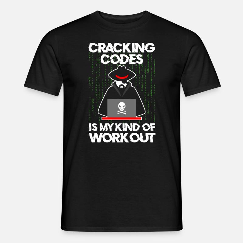 Cybersecurity Professional Hacker Cracking Codes - Men's T-Shirt - black