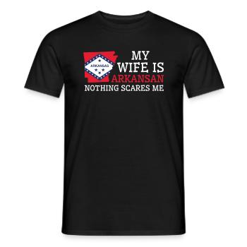 Nichts macht mir Angst Arkansas Frau Arkansas - Männer T-Shirt - Schwarz - Vorne - AI Model Male 178 light (178cm)