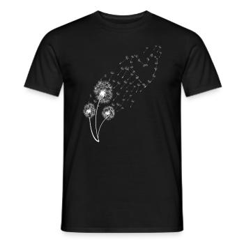Dandelion Spore Flight Flying Seeds Wild Herbs Garden - Men's T-Shirt - black - Front - AI Model Male 178 light (178cm)