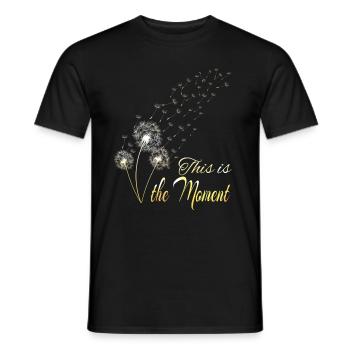Dandelion Spore Flight Flying Seeds Wild Herbs Garden - Men's T-Shirt - black - Front - AI Model Male 178 light (178cm)