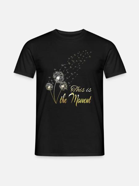 Dandelion Spore Flight Flying Seeds Wild Herbs Garden - Men's T-Shirt - black
