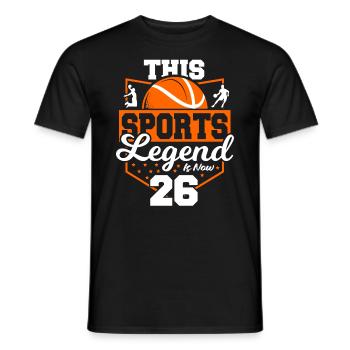 Diese Sportlegende Ist Jetzt 26, Basketballspiel - Männer T-Shirt - Schwarz - Vorne - AI Model Male 178 light (178cm)