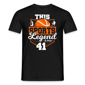 Diese Sport-legende Ist Jetzt 41, - Männer T-Shirt - Schwarz - Vorne - AI Model Male 178 light (178cm)