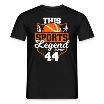 Cette légende du sport a maintenant 44 ans, match de basket-ball - T-shirt homme - noir - Devant - AI Model Male 178 light (178cm)