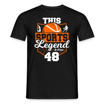 Diese Sportlegende Ist Jetzt 48, Basketballspiel - Männer T-Shirt - Schwarz - Vorne - AI Model Male 178 light (178cm)