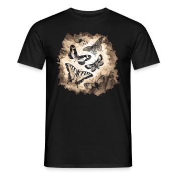 Papillons insecte cadeau - T-shirt homme - noir - Devant - AI Model Male 178 light (178cm)