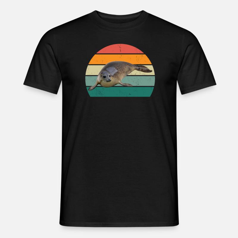 phoques phoques phoques phoques phoques à oreilles nageuses phoque - T-shirt homme - noir