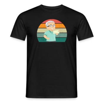 Pensioner, pensioner Pension Pernsionär, Pensionärin - Men's T-Shirt - black - Front - AI Model Male 178 light (178cm)