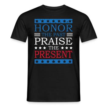 Honorer le passé, louer le présent - T-shirt homme - noir - Devant - AI Model Male 178 light (178cm)