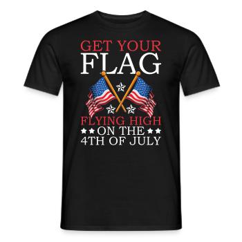 Lassen Sie Ihre Flagge Am 4. Juli Hoch Wehen - - Männer T-Shirt - Schwarz - Vorne - AI Model Male 178 light (178cm)