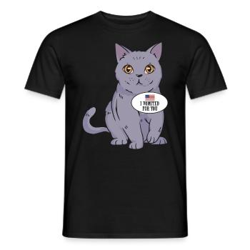 Je vis le rêve de miauler - Jour de l’indépendance - T-shirt homme - noir - Devant - AI Model Male 178 light (178cm)