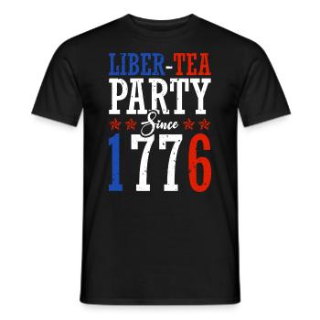 Liber-tea Party Seit 1776 4. Juli - Männer T-Shirt - Schwarz - Vorne - AI Model Male 178 light (178cm)