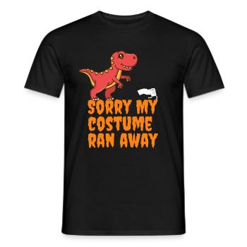 Halloween Kostüm rennt weg Dino - Männer T-Shirt - Schwarz - Vorne - AI Model Male 178 light (178cm)