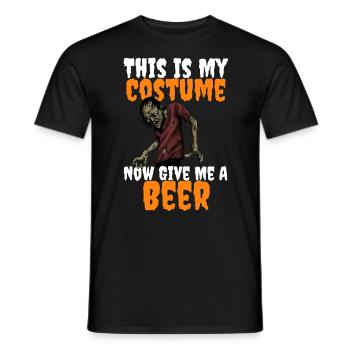 Halloween Zombie Kostüm Gruselig Bier - Männer T-Shirt - Schwarz - Vorne - AI Model Male 178 light (178cm)