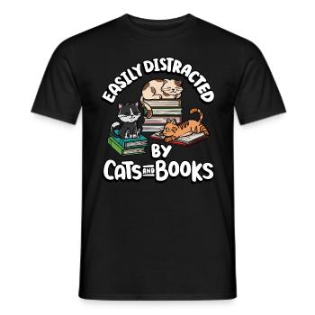 Le livre est bon Cat le fait mieux | - T-shirt homme - noir - Devant - AI Model Male 178 light (178cm)