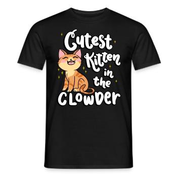 Cutest kitten in the Clowder cat - Men's T-Shirt - black - Front - AI Model Male 178 light (178cm)
