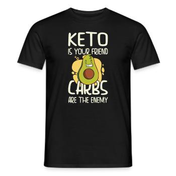 Keto Diet Nutritionniste Avocat Fruit - T-shirt homme - noir - Devant - AI Model Male 178 light (178cm)