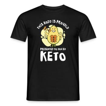 Keto Diet Workout Nutritionniste Avocat - T-shirt homme - noir - Devant - AI Model Male 178 light (178cm)