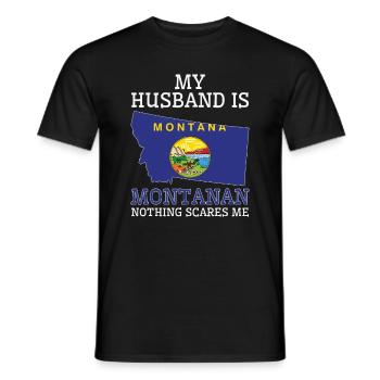 Nichts macht mir Angst Montanan Husband Montana - Männer T-Shirt - Schwarz - Vorne - AI Model Male 178 light (178cm)