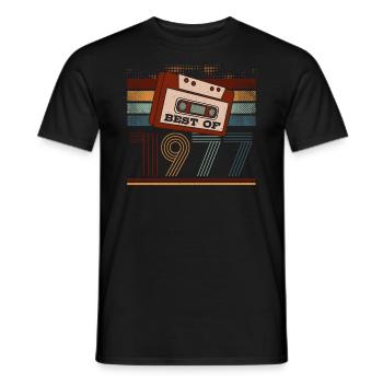 Best Of 1977 | Birthday Shirt | Birthday - Men's T-Shirt - black - Front - AI Model Male 178 light (178cm)