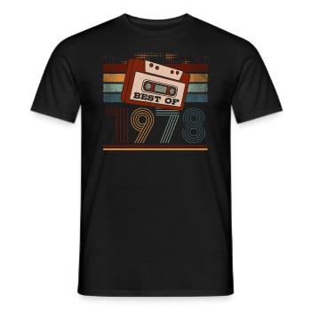 Best Of 1978 | Birthday Shirt | Birthday - Men's T-Shirt - black - Front - AI Model Male 178 light (178cm)