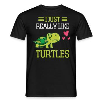 Meerestier Ozeantier Geschenk Lustiges Schildkröte - Männer T-Shirt - Schwarz - Vorne - AI Model Male 178 light (178cm)