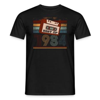 Best Of 1984 | Birthday Shirt | Birthday - Men's T-Shirt - black - Front - AI Model Male 178 light (178cm)