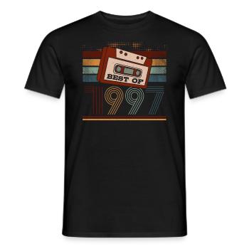 Best Of 1997 | Birthday Shirt | Birthday - Men's T-Shirt - black - Front - AI Model Male 178 light (178cm)