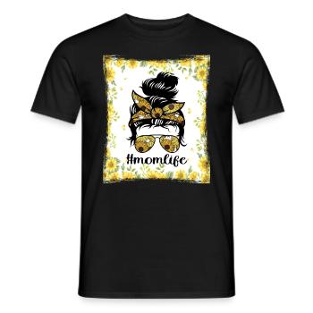 #Momlife | Cadeau de la fête des Mères | Chemise maman | Maman - T-shirt homme - noir - Devant - AI Model Male 178 light (178cm)
